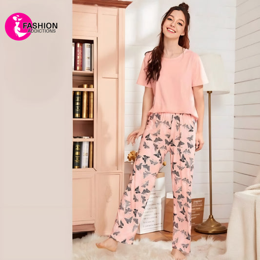 All Over Butterfly Women Pajamas Set