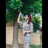 Off White All Over Love Heart Printed Night Suit (FA-505)