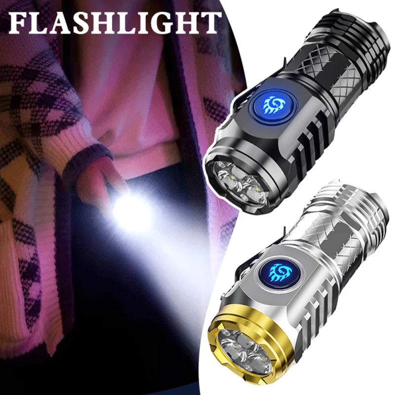 Three-Eyed Monster Mini Flashlight Flash Super Power Waterproof Camping Light