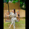 Off White All Over Love Heart Printed Night Suit (FA-505)