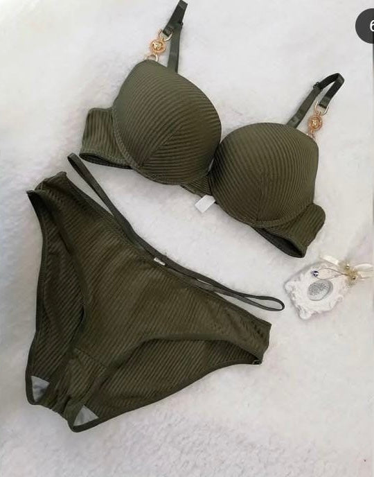 Premium Versace Buckle Bra & Panty Set
