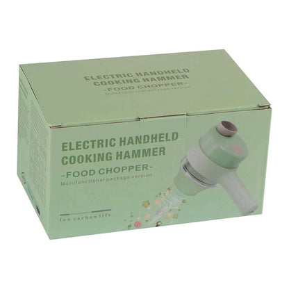 Dual Purpose Electric Handheld Food Chopper & Slicer