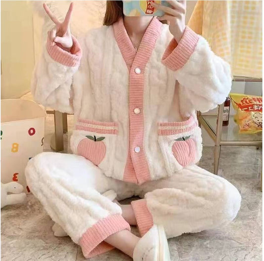 Fleece Sleepwear | Pink Strawberry