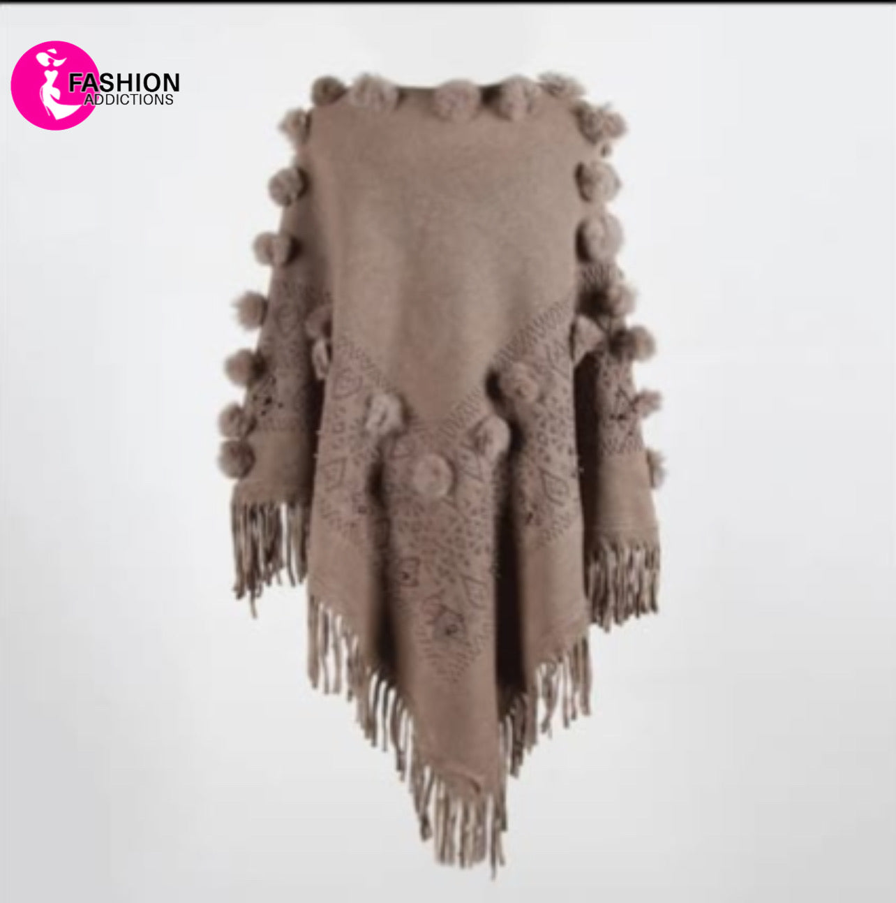 Fleece Poncho | Brown