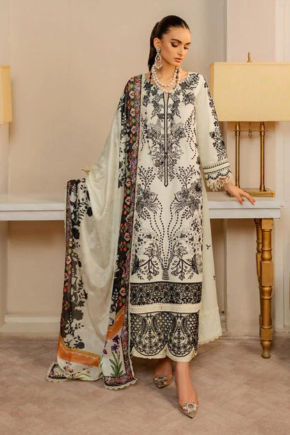 3 Piece UnStitched - Embroidered Lawn Cotton  | Marjjan