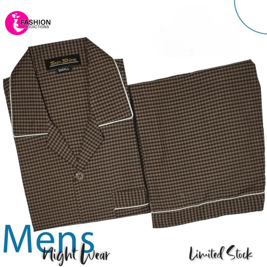 Brown Check Night Suit