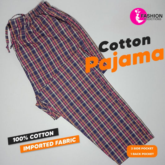 Multi Check Cotton Trousers For Men