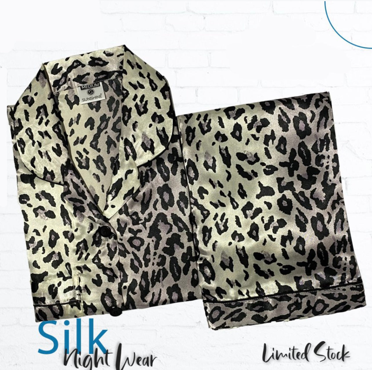 Printed Silk Nightdress - Cheetah