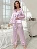 Nightwear Printed Silk Pink Stripe