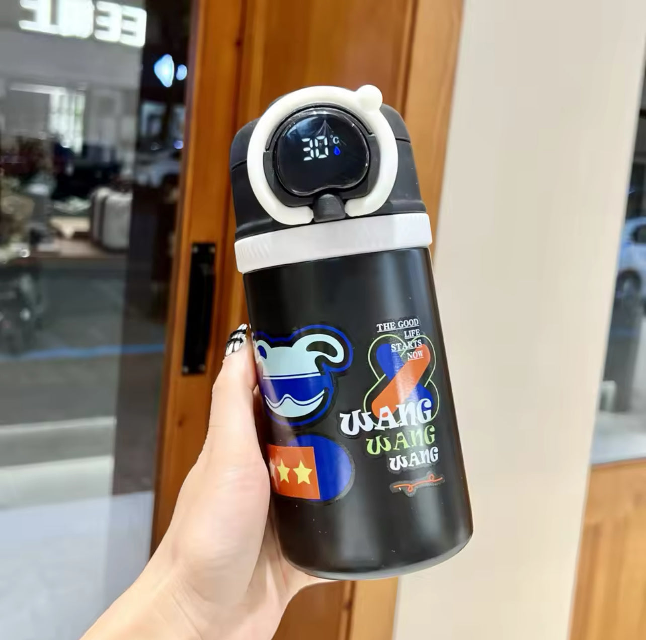 Cartoon Intelligent Thermos Holding Cup