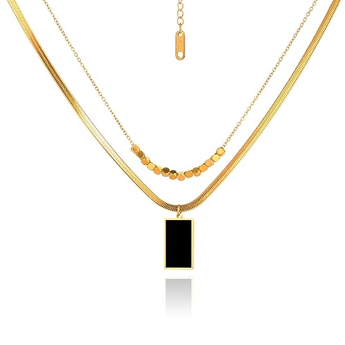 Multi Layered Chain Titanium Steel Neckchain