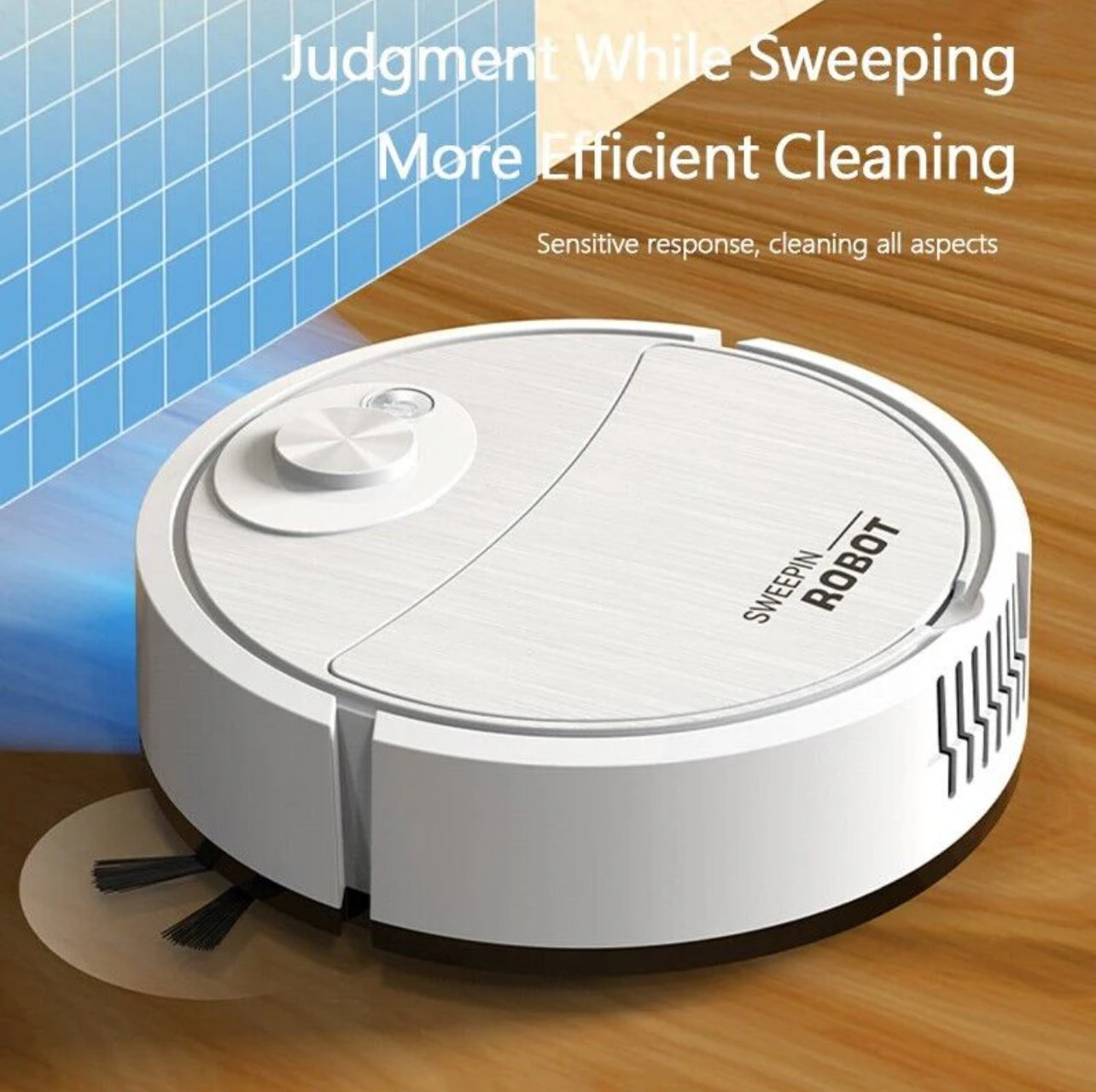 3-In-1 Low noise Sweeping Robot, Cordless Robotic Vacuum Cleaner