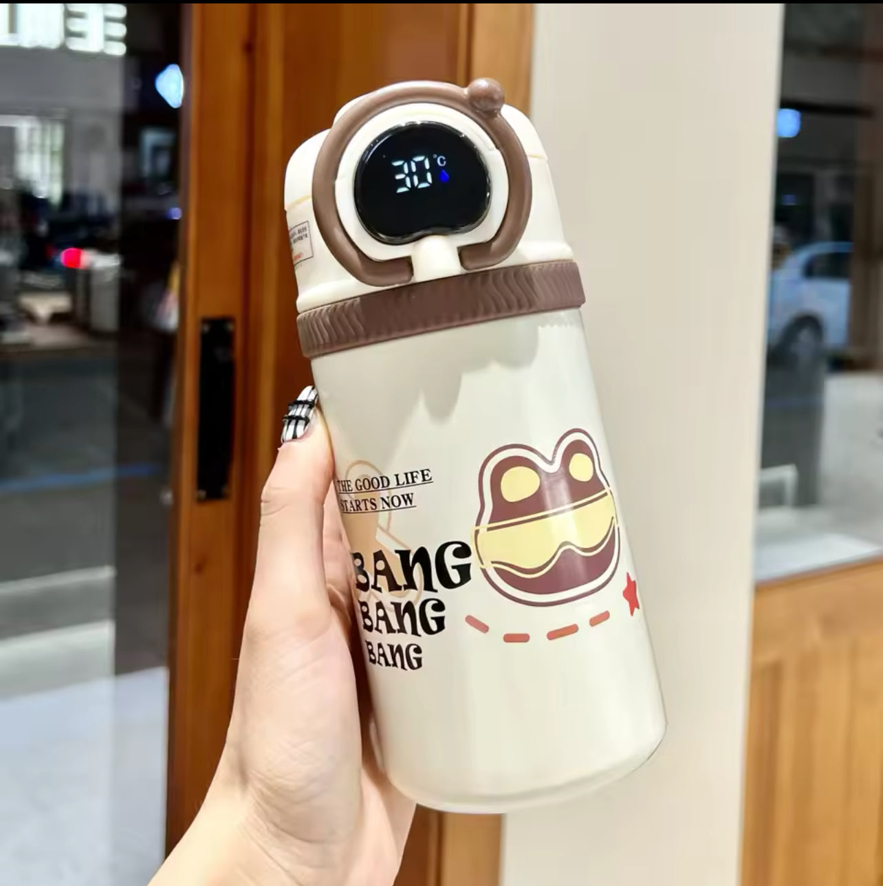 Cartoon Intelligent Thermos Holding Cup