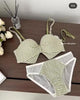 Front Bow Check Bra & Panty Set