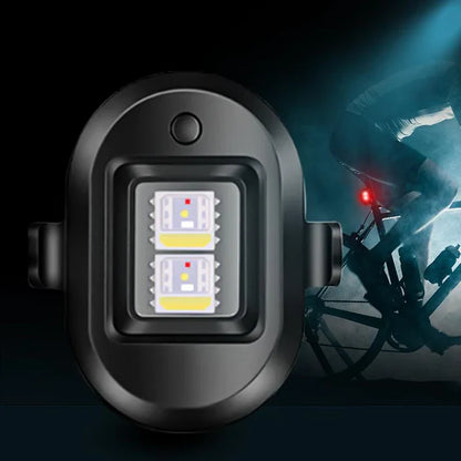 Aircraft Light Universal For Bike Car Jeep Flasher RGB Rechargeable Bicycle Light