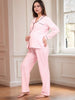 Nightwear Printed Silk Pink Stripe