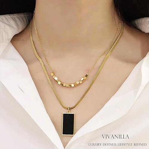 Multi Layered Chain Titanium Steel Neckchain