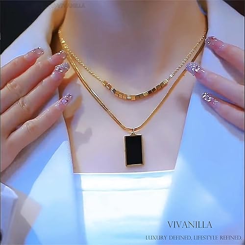 Multi Layered Chain Titanium Steel Neckchain