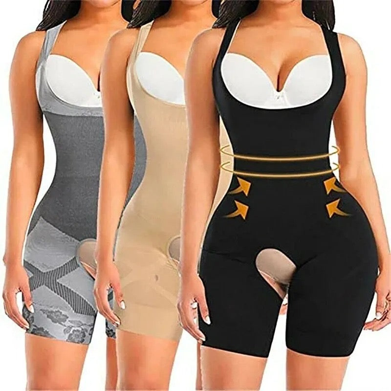Premium Full Body Shaper – Cross Notch Design with Adjustable Lower Support