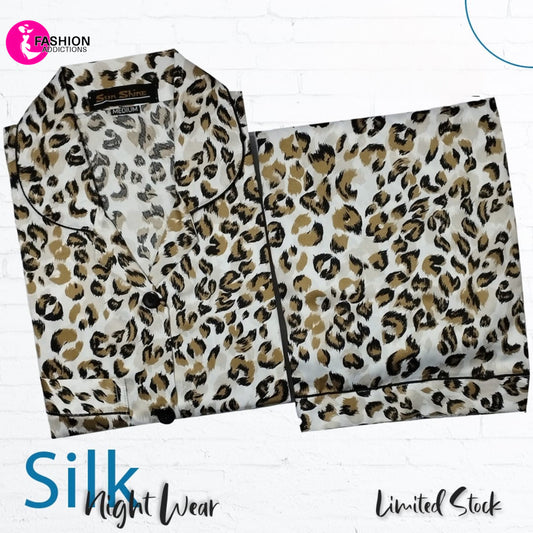 Nightwear Printed Silk Leopard