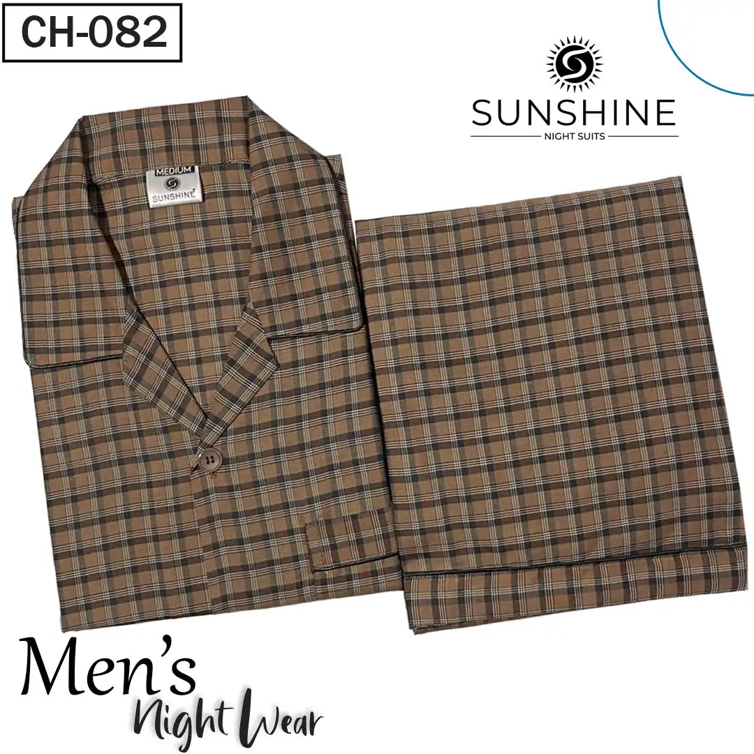 Camel Check Night Suit – CH-082