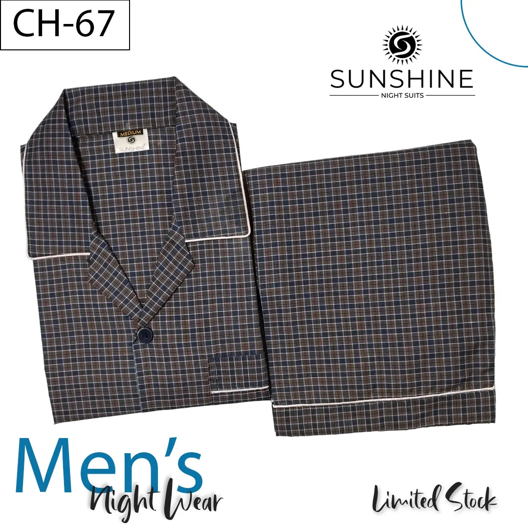 Bluish Check Night Suit – CH-067