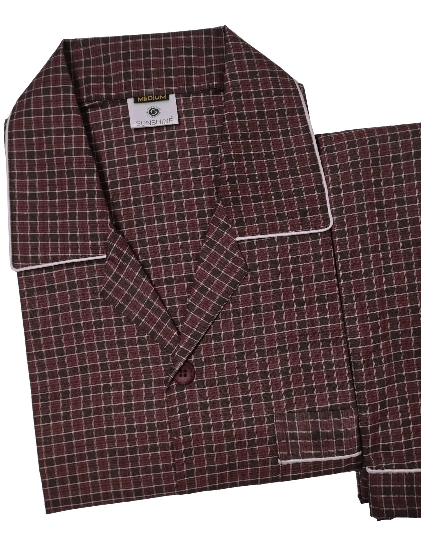 Dark Maroon Check Night Suit – CH-068