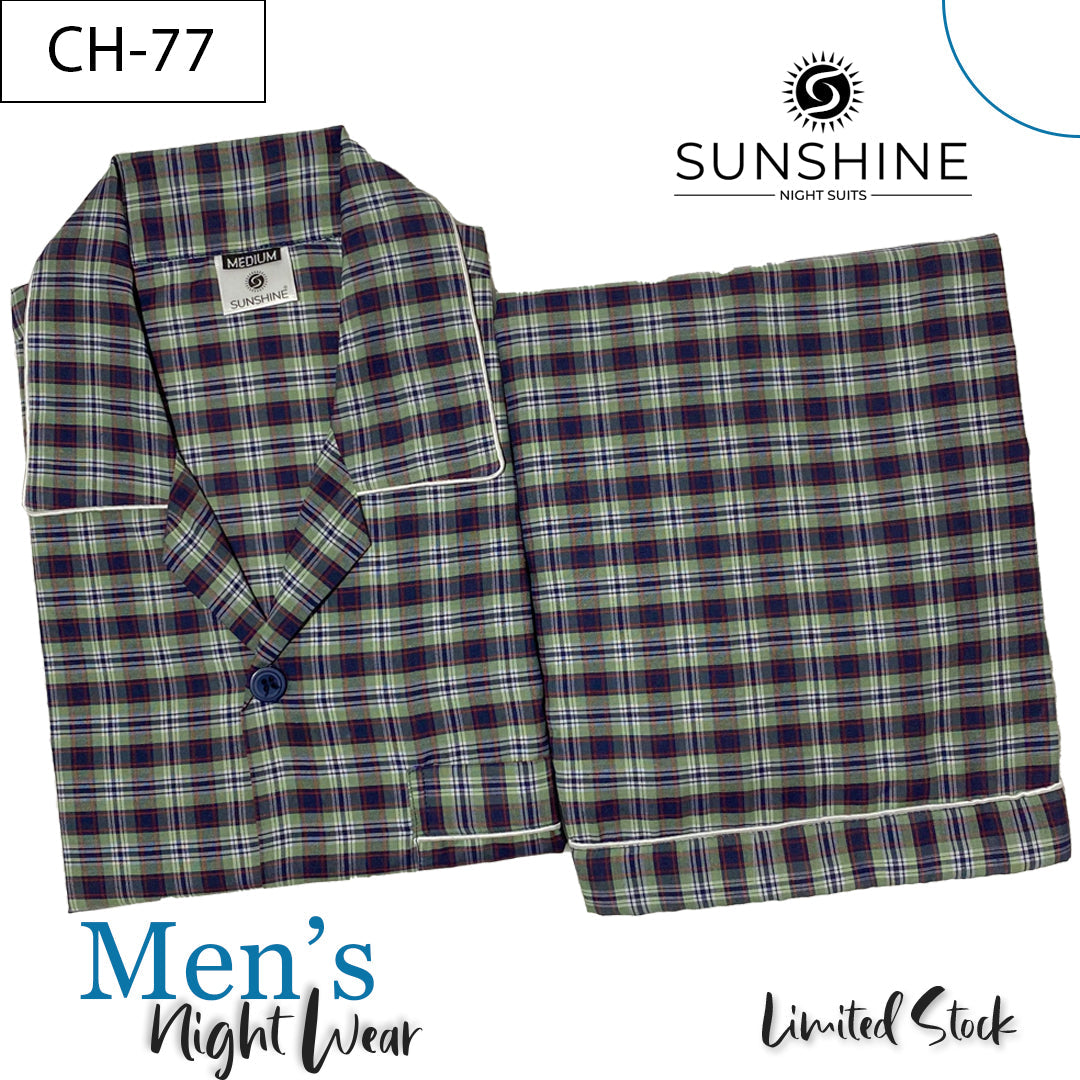 Green Check Night Suit – CH-077