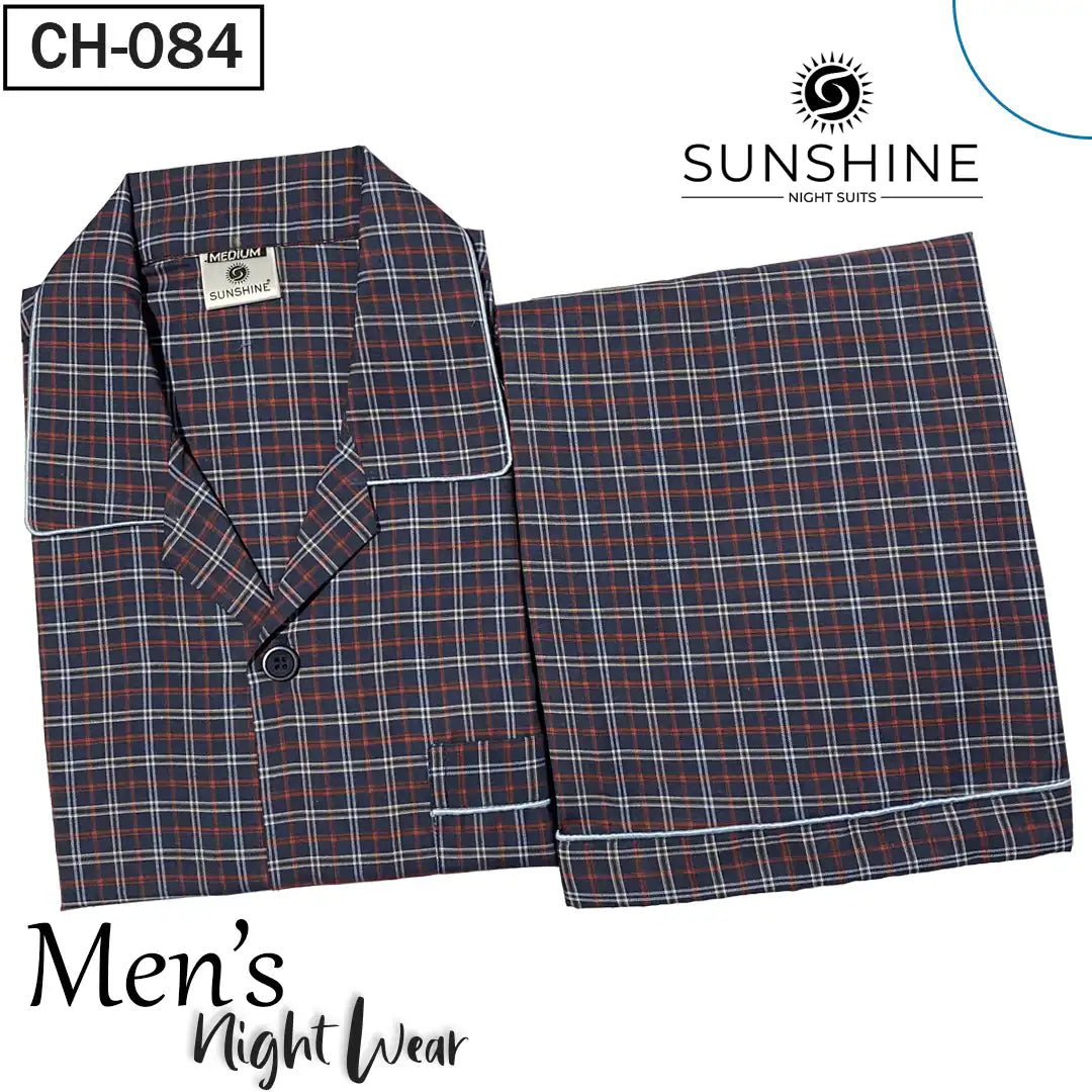 Blue Red Check Night Suit – CH-084