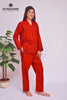 Red Plain Night Dress for Ladies