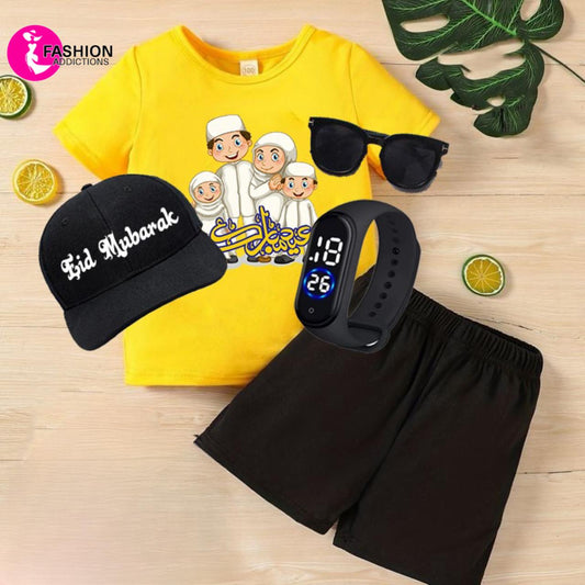 Shirt Short Glasses Watch & Cap/