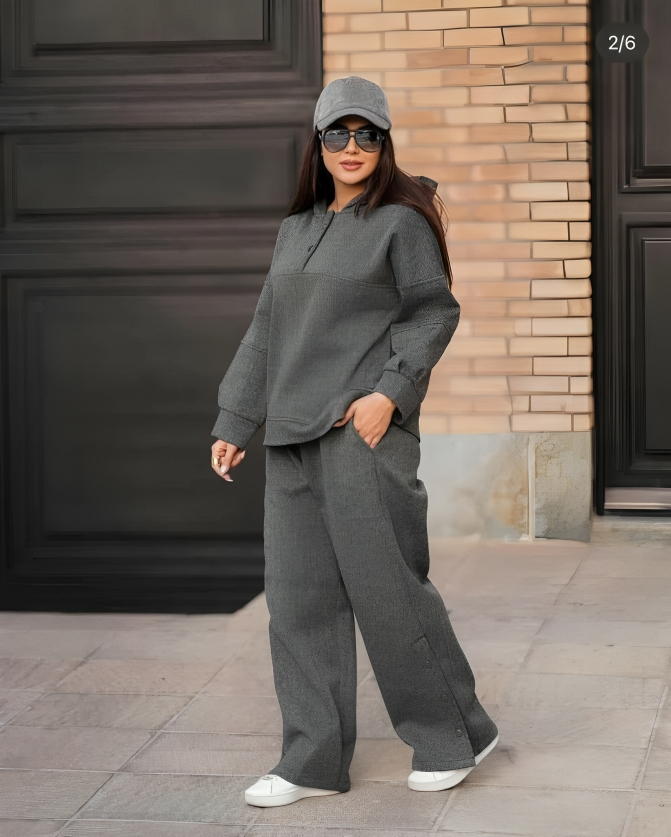 Casual Two-Piece Winter Co-ord Set for Women