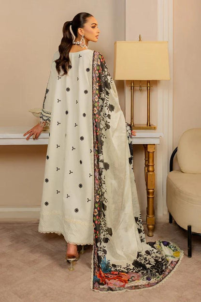 3 Piece UnStitched - Embroidered Lawn Cotton  | Marjjan