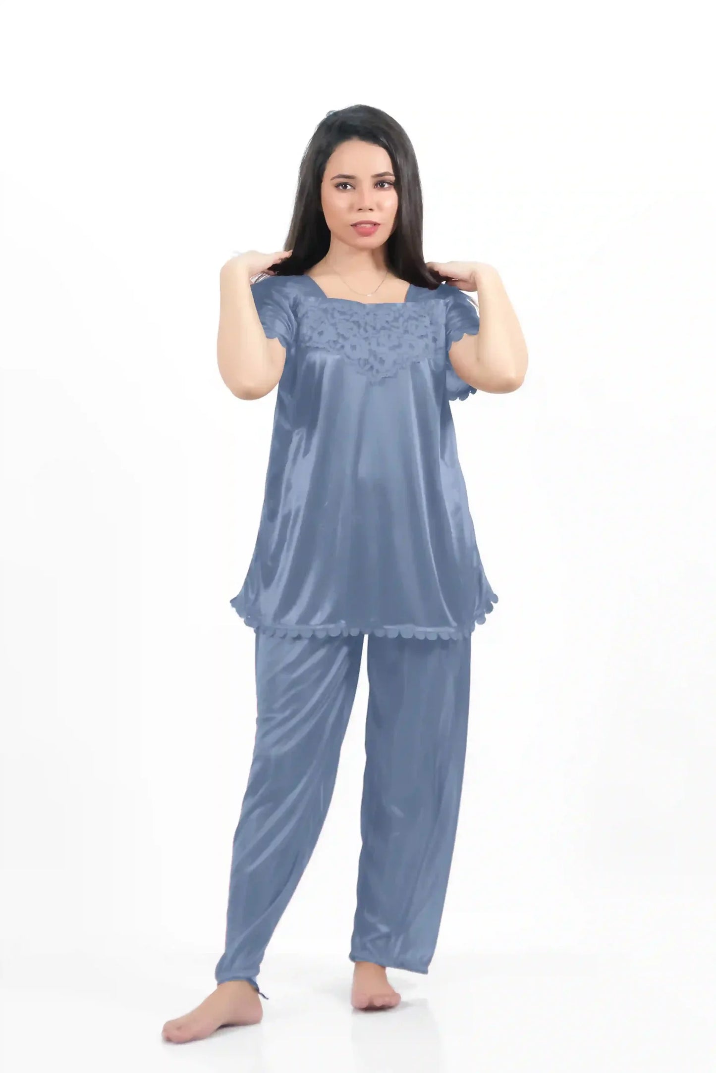 Grey Silk Jersey Pajama 2500-G