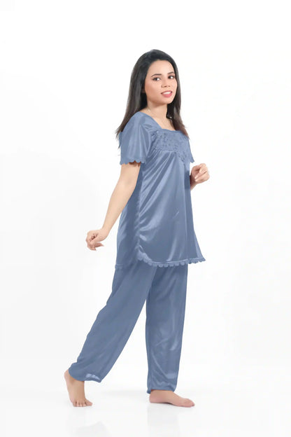 Grey Silk Jersey Pajama 2500-G