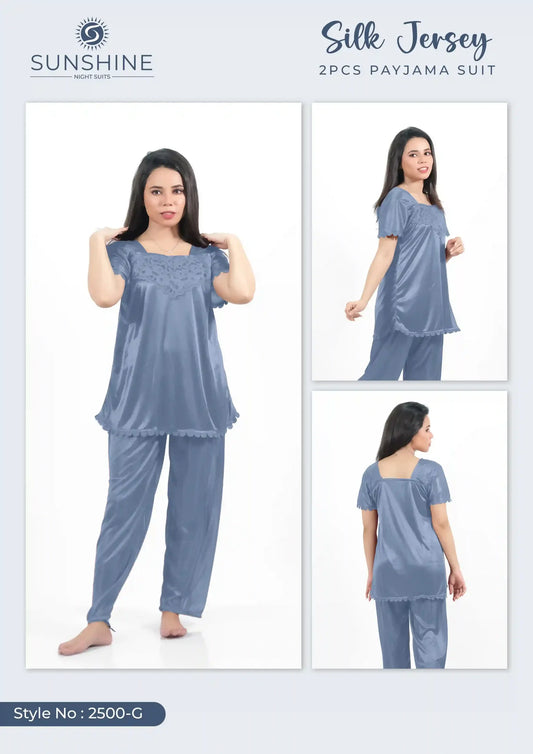 Grey Silk Jersey Pajama 2500-G