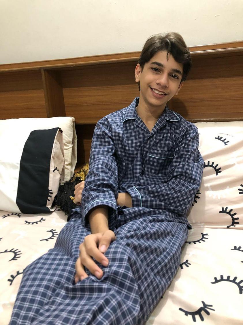 Blue Check Nightwear For Boys CH-51