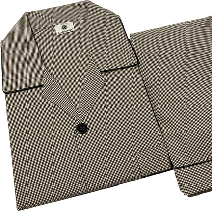 Brown Pin Check 100% Cotton Night Suit – MCN-21