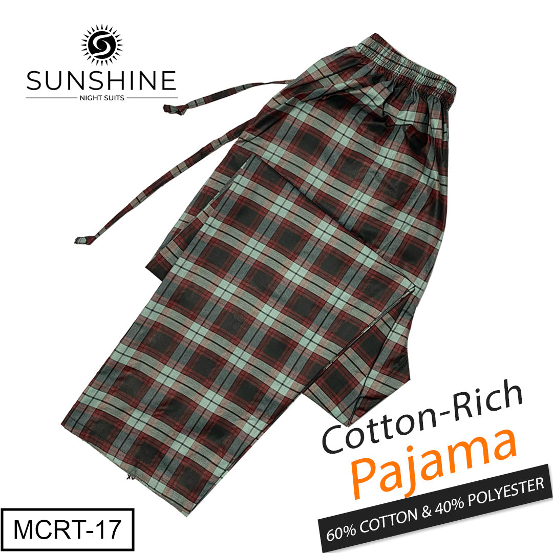 Black Check Cotton Rich Trousers MCRT-17