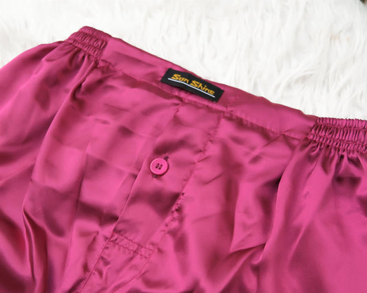 Silk Boxer Shorts Magenta