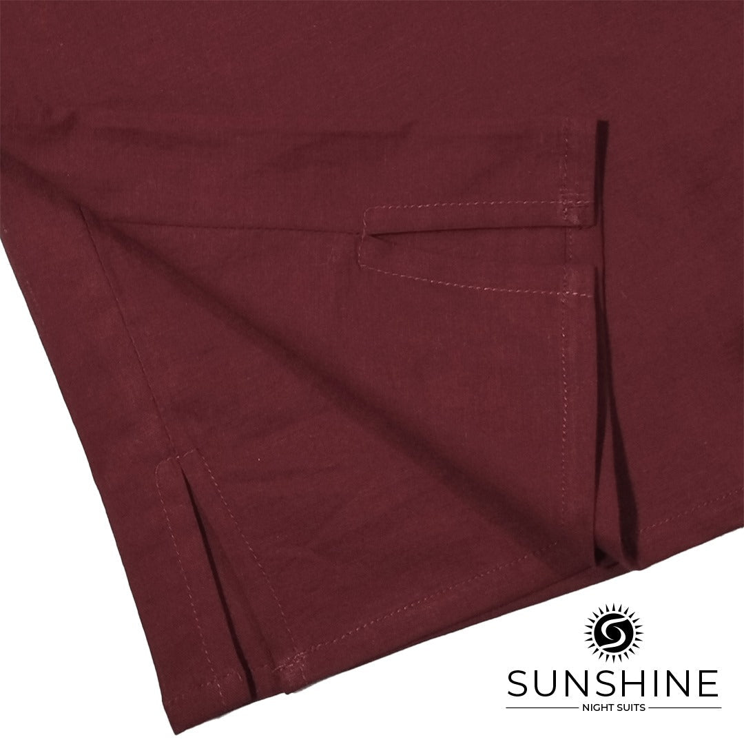 Cotton Boxer Shorts Maroon