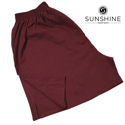 Cotton Boxer Shorts Maroon