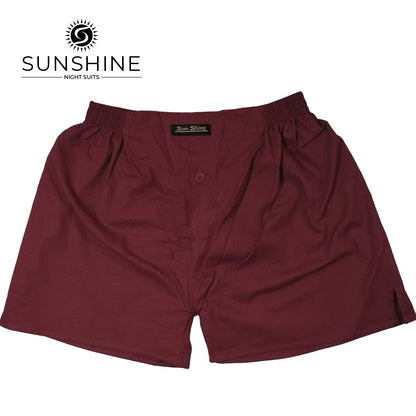 Cotton Boxer Shorts Maroon