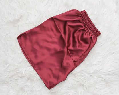 Silk Boxer Shorts Maroon