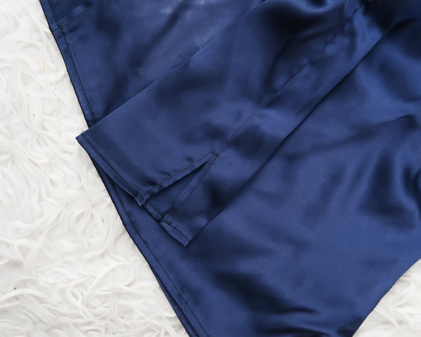 Silk Boxer Shorts Navy Blue