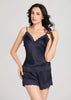 Luxurious Silk Camisole & Gown Sets Blue