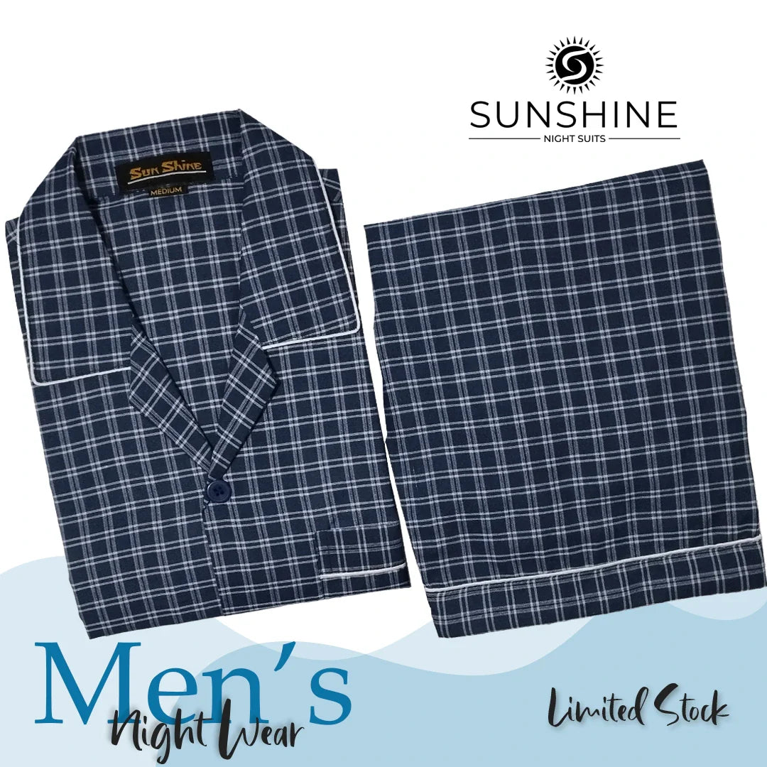 Blue Check Night Suit – CH-051