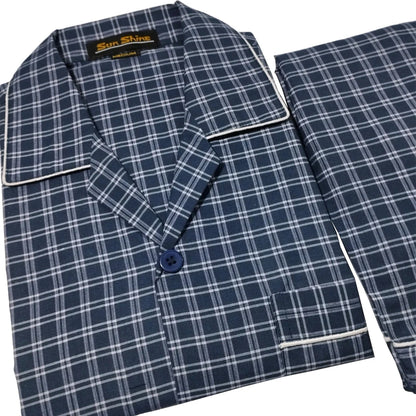 Blue Check Night Suit – CH-051