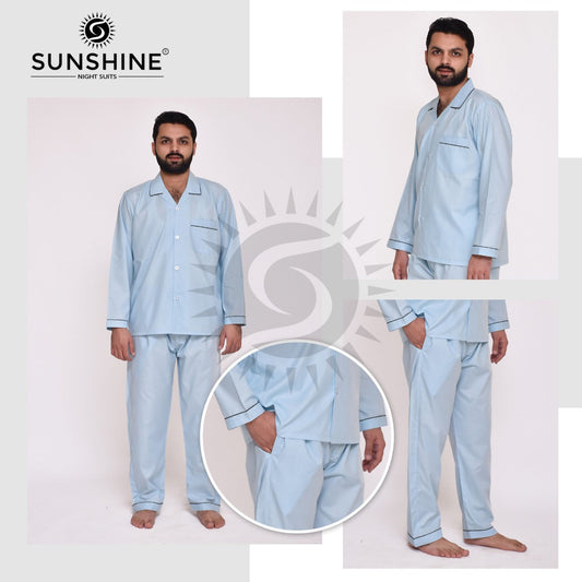 Gents Plain Nightwear | Powder Blue