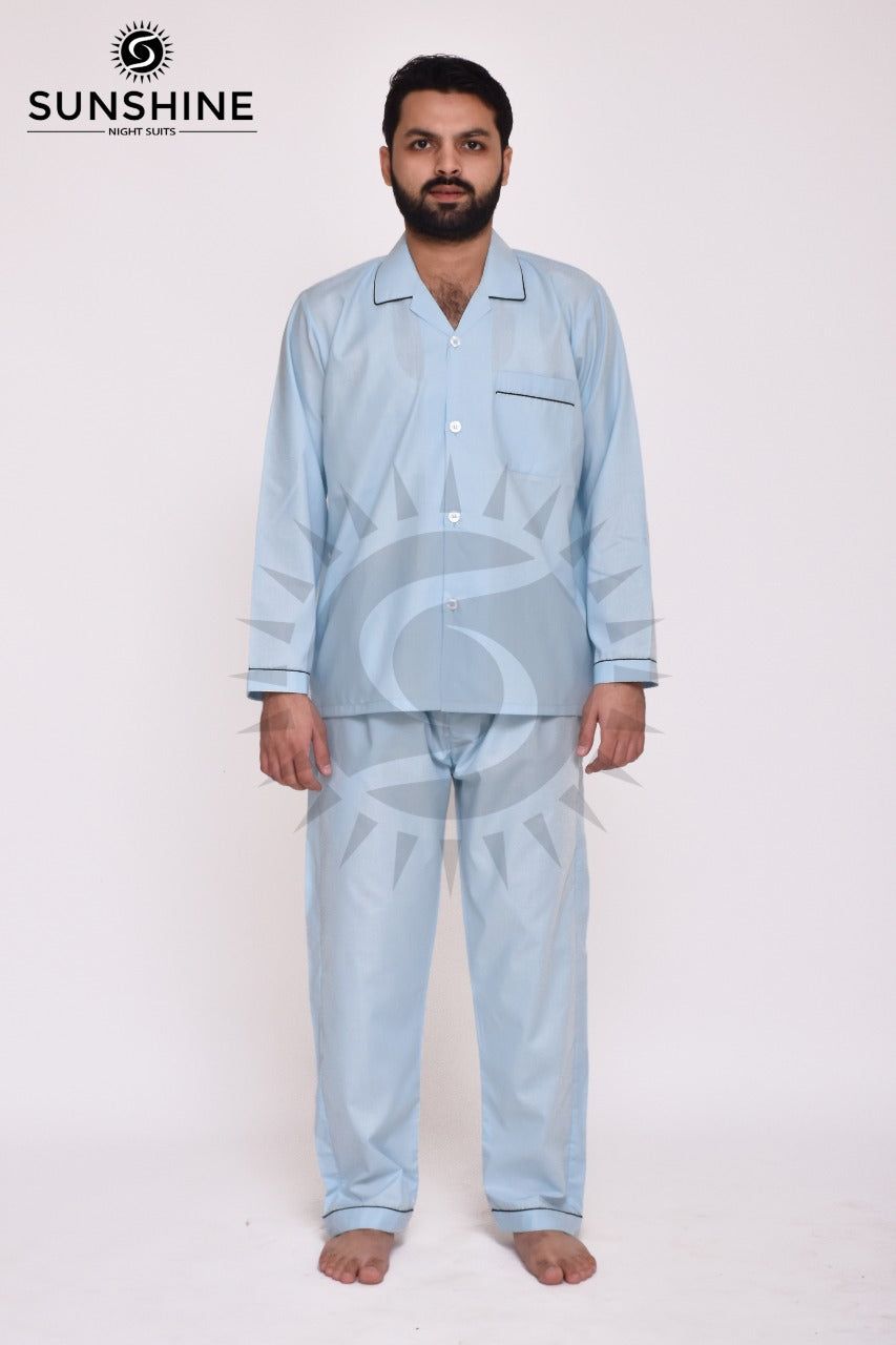 Gents Plain Nightwear | Powder Blue